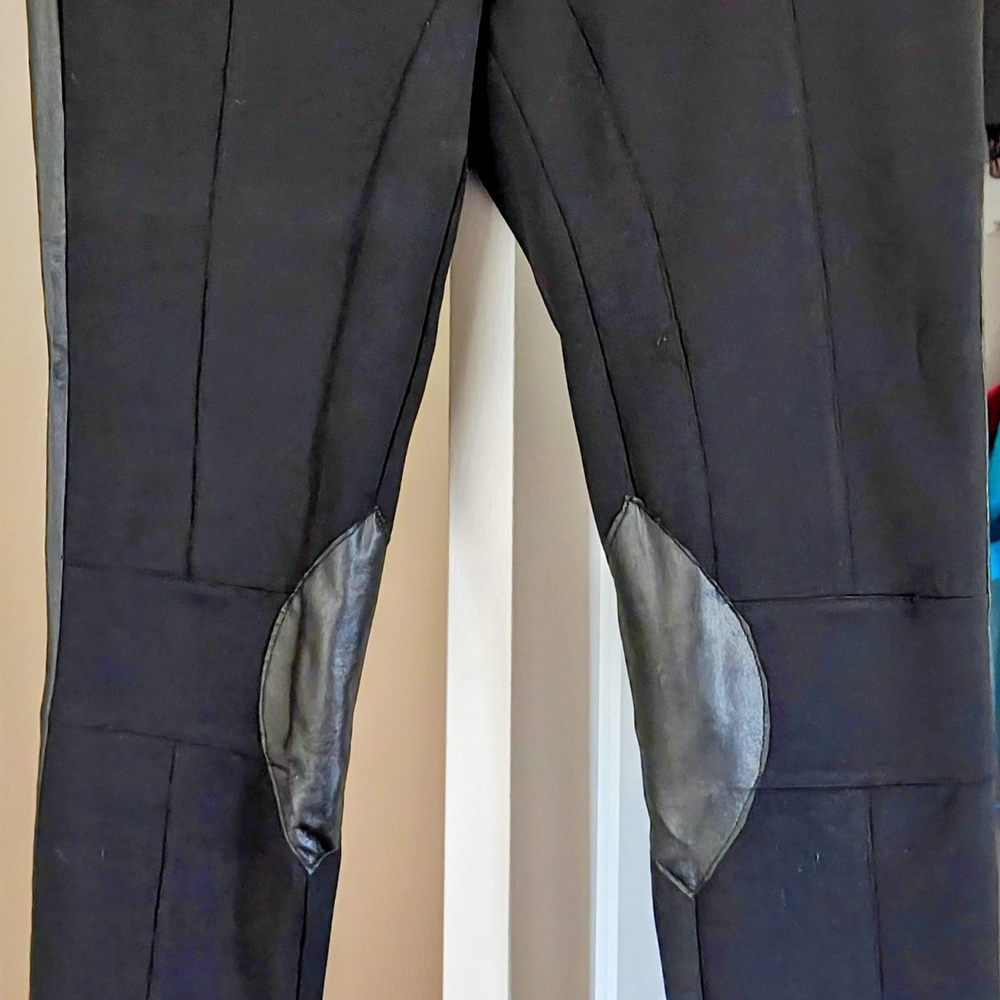 Black Riding Pants with Leather Patches